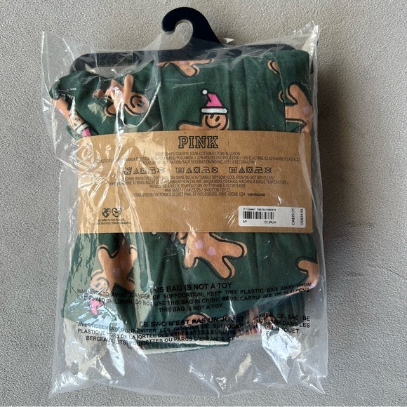 Pink ~ Victoria’s Secret ~ Gingerbread Unisex Boxer Short ~ Men’s XS Women’s S - Picture 5 of 7